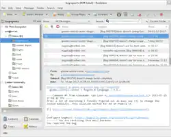 Cette capture d'écran indique la page "Boîte de réception" d'un client de messagerie;