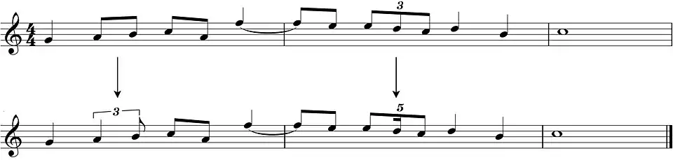 exemple d'interprétation musicale agogique