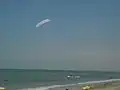 Essai de l'exoplane de Didier Costes avec une voile de Kitesurf par Stephane Rousson