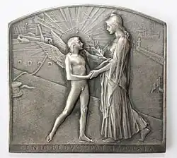 Médaille offerte aux exposants réalisée par Oscar Roty.