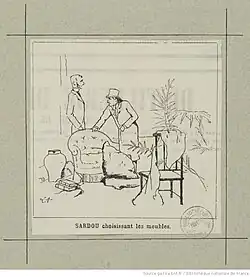 Sardou choisissant les meubles.
