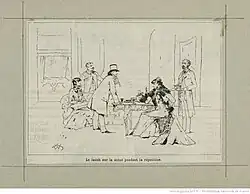 Le lunch sur la scène pendant la répétition.