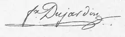 signature de Félix Dujardin