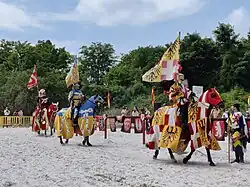 Un spectacle équestre lors de la fête médiévale de Wissous.