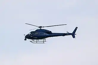 Hélicoptère caméra pour la retransmission télévisée.