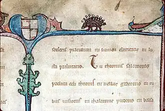 F005v-Hérisson transportant des fruits