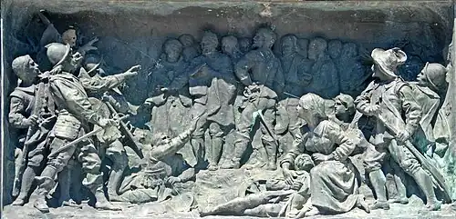 Monument de la délibération de 1636, détail, Saint-Jean-de-Losne.