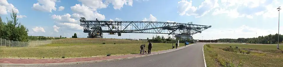 Panorama du pont transporteur F60 n° 36 à Klettwitz, avec fonction de monument