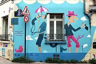 Fresque de Mr Pee, rue Buot.