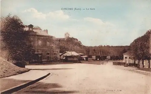 La gare, au début du XXe&nbsp;siècle.