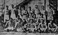 Le FC Oloron en 1927. De gauche à droite, en haut: Handy, Candavan, Gourdou, Barbé, Sanchez, Ichary, Coeiilet, Casabonne, Rangée du milieu: Planté, Guimont (cap.), Gazo, Cassagne ; rangée du bas: Loustalot, Laffore, Mazou, Renaud, Chabanne.