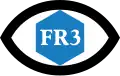 Logo de FR3 du 6 janvier 1975 au 6 mai 1986.