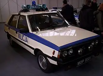 FSO Polonez de la Milicja Obywatelska.