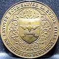 Médaille frappée en 1898 pour le baptême des cloches de la cathédrale Sainte-Croix d'Orléans.