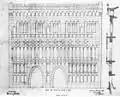 Dessin de la façade par Gaudí en 1886.