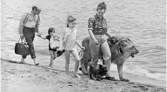 Famille Berberov-Promenade au bord de la mer
