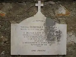 Photographie de la tombe de Louis Domenget.