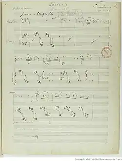 Image illustrative de l’article Fantaisie pour violon et harpe