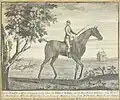 Fearnought, un cheval appartenant au duc de Bolton, fils de Bay Bolton, né en 1725, imprimé d'après John Wootton.