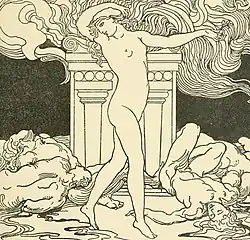 Adolfo de Carolis, Illustration représentant Phèdre pour l'acte&nbsp;II de la pièce Fedra de Gabriele D'Annunzio.
