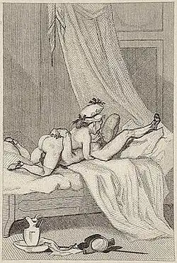 Gravure de Félicien Rops (1865) pour Le Diable au corps de Nerciat.
