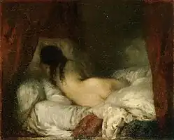 Femme nue couchée, 1844-1845, huile sur toile, 33&nbsp;×&nbsp;41&nbsp;cm, Paris, musée d'Orsay.