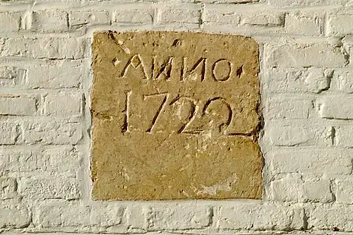 Le millésime « Anno 1722 » qui orne la grange.