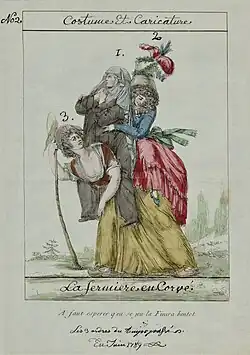 Femme du Tiers état portant sur son dos les femmes de la noblesse et du clergé (1789).
