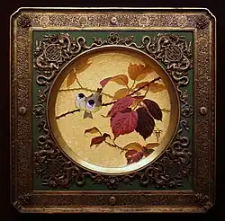 Plaque émaillée (vers 1879), Baltimore, Walters Art Museum.