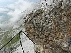 La via ferrata Cesare Piazzetta.