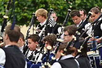 Les cornemuses du bagad Konk Kerne, vainqueur du championnat