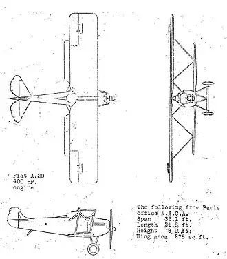 vue en plan de l’avion