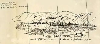 Description de l'image Fight at Camas Meadows - Robert H Fletcher.jpg.