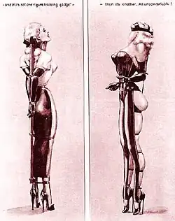 John Willie Revue Bizzare vêtements prison.