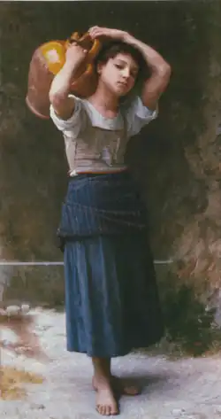 Jeune fille portant une cruche
