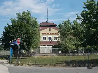 Caserne de pompiers.