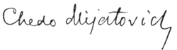 signature de Čedomilj Mijatović