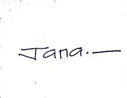 signature de Jana Rodriguez Hertz