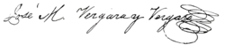 signature de José María Vergara y Vergara