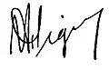 Signature de José Figueres Ferrer