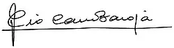 signature de Pío Caro Baroja