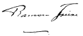 Signature de Ramón Freire
