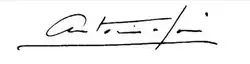 Signature de Antonio José Martínez Palacios