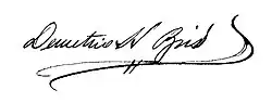 signature de Demetrio Honorato Brid