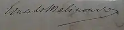 signature d'Ernest Malinowski