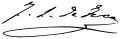 Signature de Joaquín Sánchez de Toca Calvo