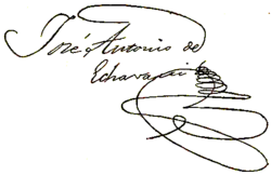 signature de José Antonio de Echávarri