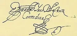 signature de Juana Inés de la Cruz
