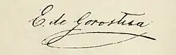 signature de Manuel Eduardo de Gorostiza