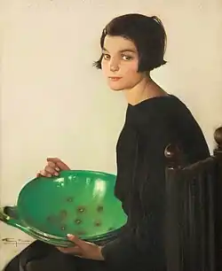 Petite fille du Condroz, pastel, localisation inconnue.